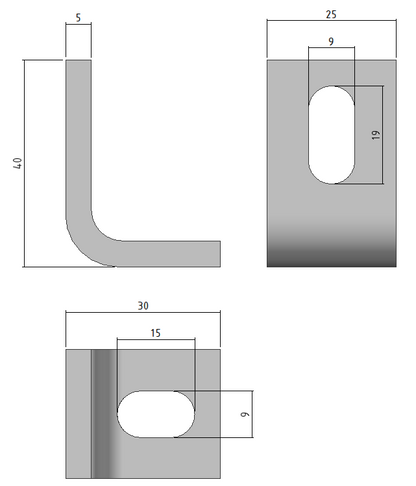 Equerre de fixation 40x30x25x5 - EDFA