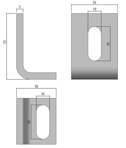 Bracket 50x30x35x5  - EDFS