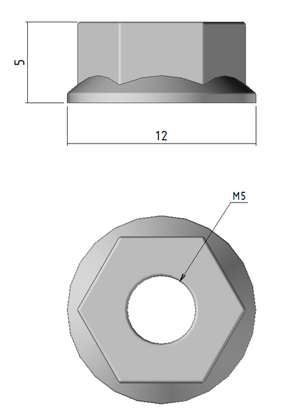 M5 Locking Nut 12x5 - EEM5