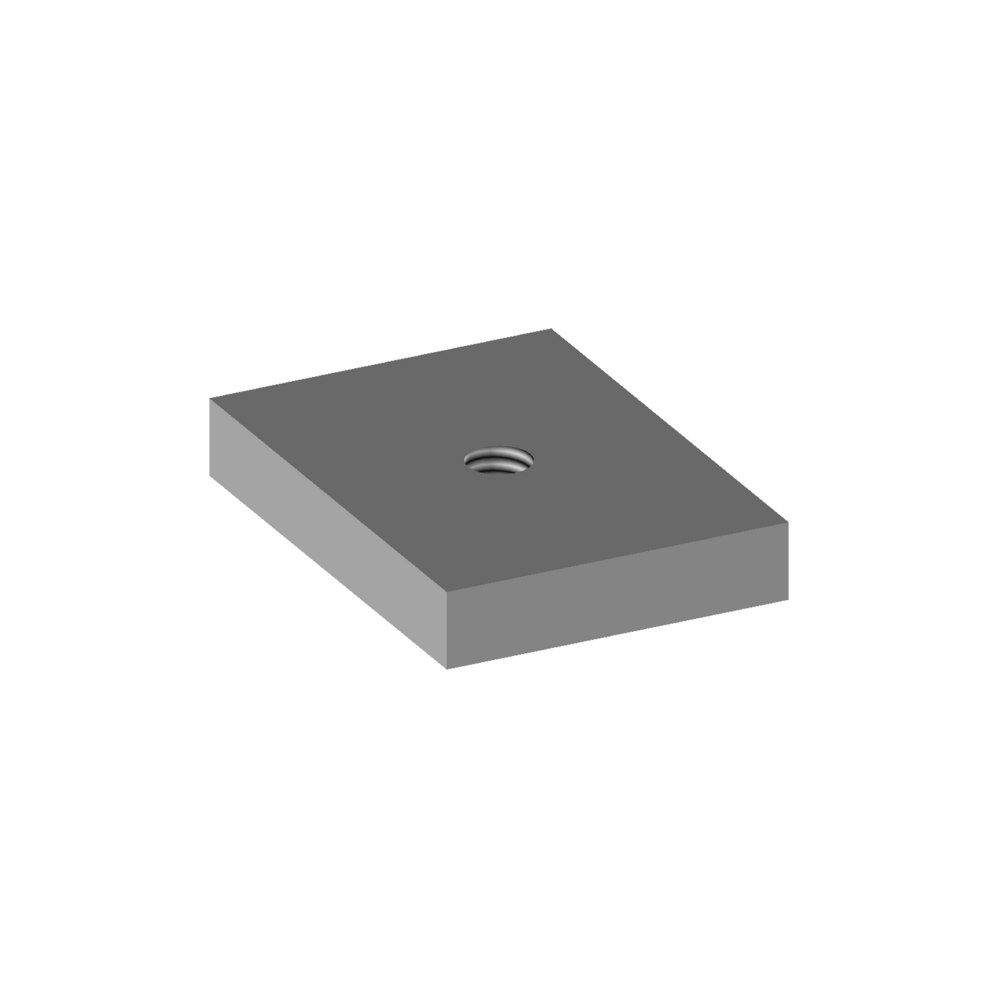 Ecrou rectangle M4 25x18x4 - ERM4