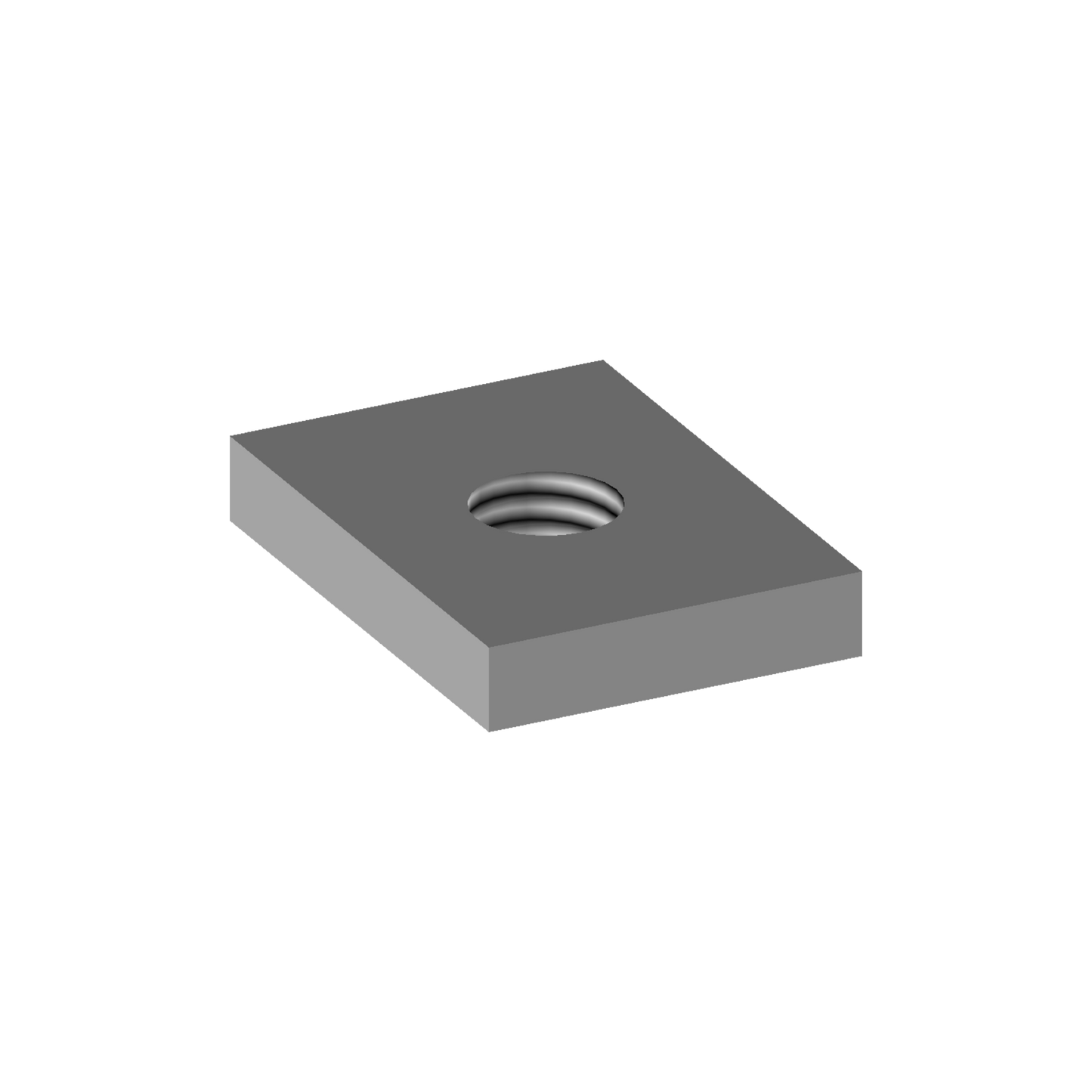 Ecrou rectangle M8 25x18x4 - ERM8