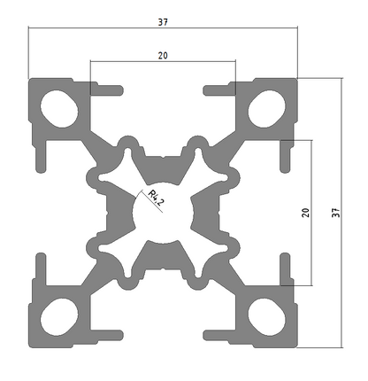 profil aluminium - MQF37